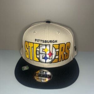 2 Men’s adjustable flat brim hats Steelers/Addidas